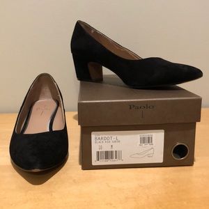 Paolo bardot black size 10 pumps.
